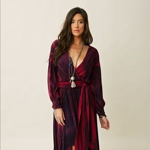 BLUELIFE  70s style tie dye dress